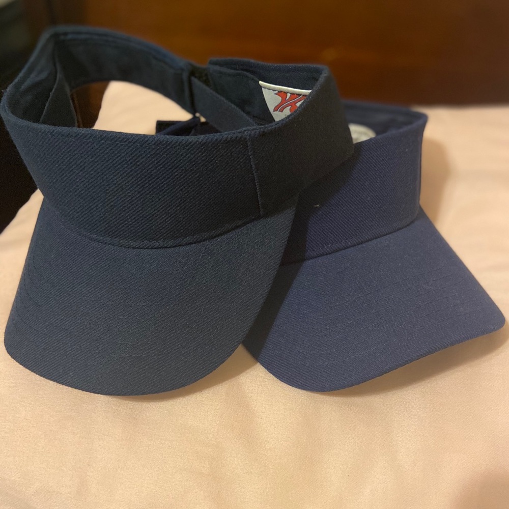 TWO NEW NAVY BLUE VISORS